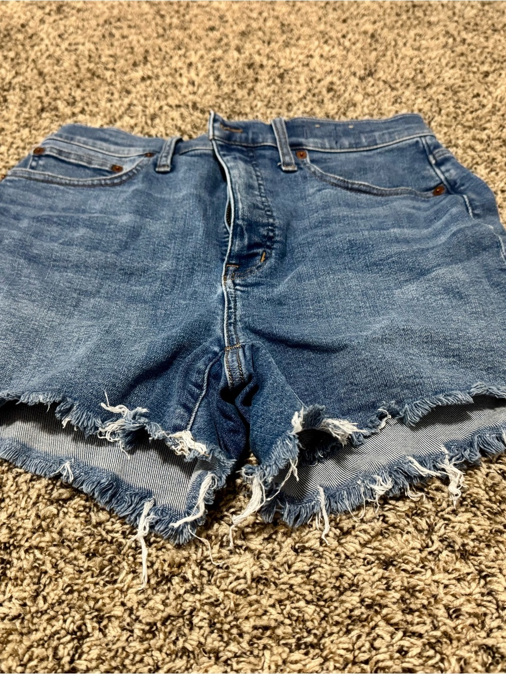 High-Rise Denim Shorts
